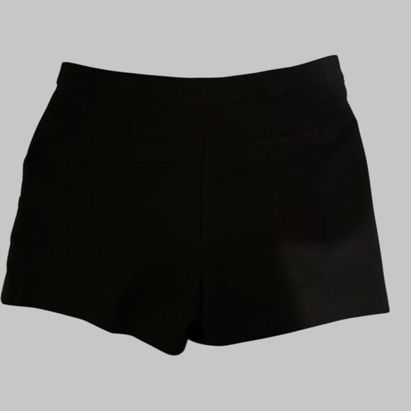 Mosaic & Co High Waisted Black Tailored Dress Shorts Ruffle Pockets Size Large - Picture 2 of 12